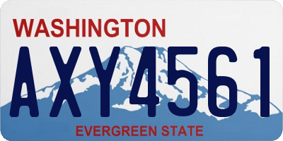 WA license plate AXY4561