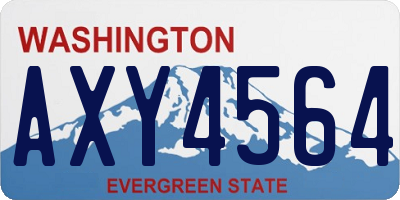 WA license plate AXY4564