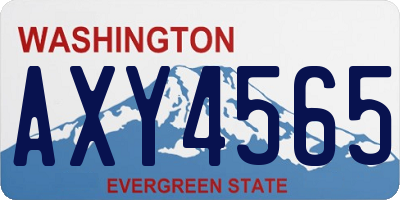WA license plate AXY4565