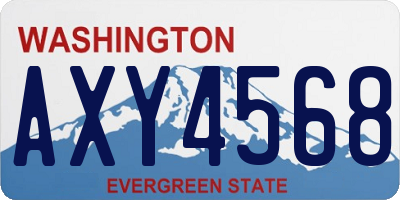 WA license plate AXY4568