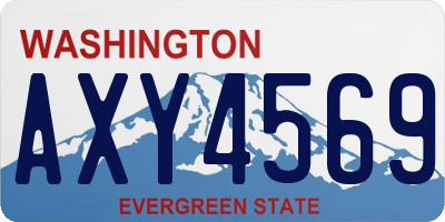 WA license plate AXY4569