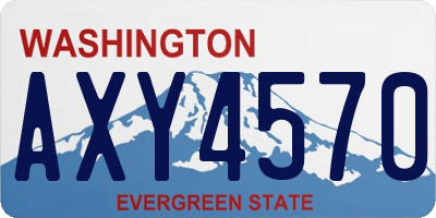 WA license plate AXY4570