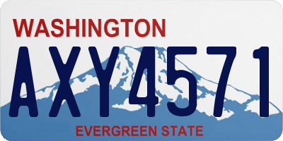 WA license plate AXY4571