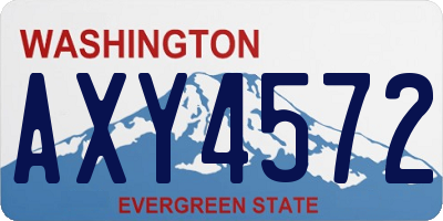 WA license plate AXY4572