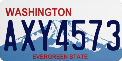 WA license plate AXY4573