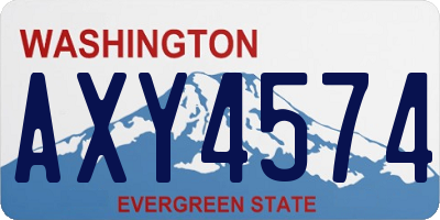 WA license plate AXY4574