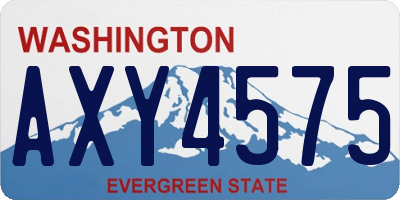 WA license plate AXY4575