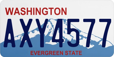WA license plate AXY4577
