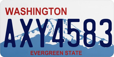 WA license plate AXY4583