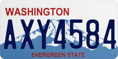 WA license plate AXY4584