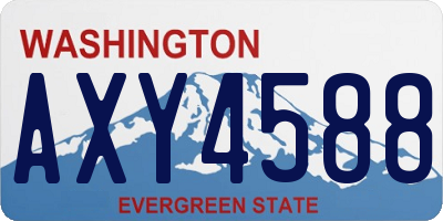 WA license plate AXY4588