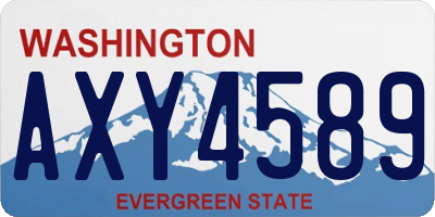 WA license plate AXY4589