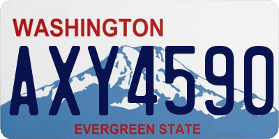 WA license plate AXY4590