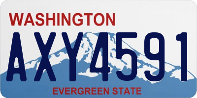 WA license plate AXY4591