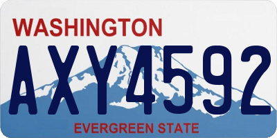 WA license plate AXY4592