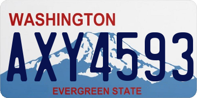 WA license plate AXY4593