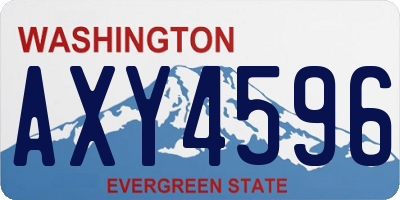 WA license plate AXY4596