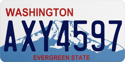 WA license plate AXY4597