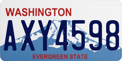 WA license plate AXY4598