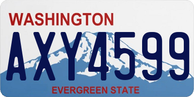 WA license plate AXY4599