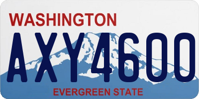 WA license plate AXY4600