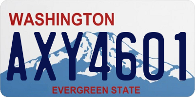 WA license plate AXY4601
