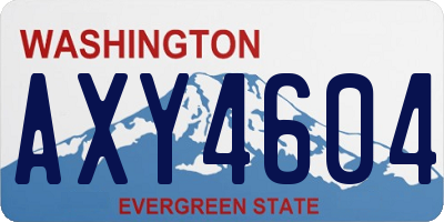 WA license plate AXY4604