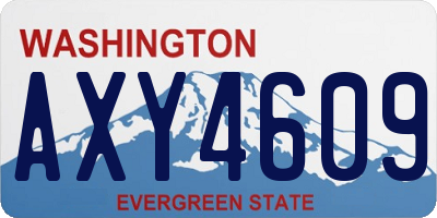 WA license plate AXY4609