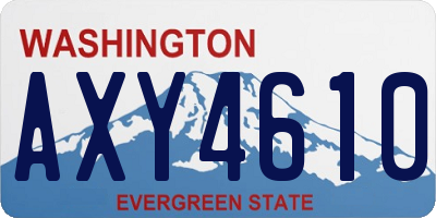 WA license plate AXY4610