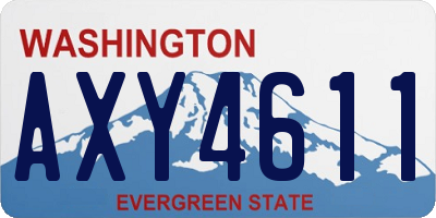 WA license plate AXY4611