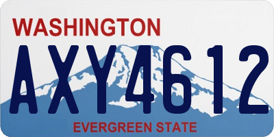 WA license plate AXY4612
