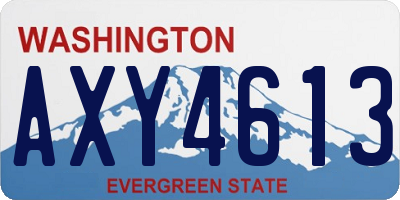 WA license plate AXY4613