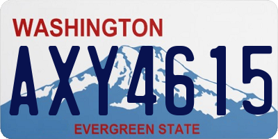 WA license plate AXY4615