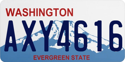 WA license plate AXY4616