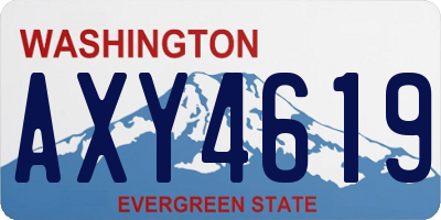 WA license plate AXY4619