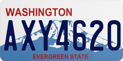 WA license plate AXY4620