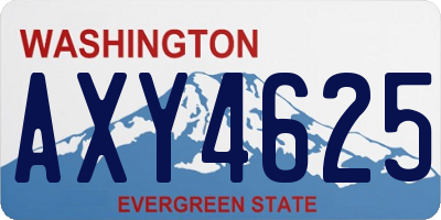 WA license plate AXY4625