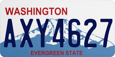 WA license plate AXY4627