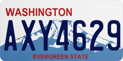 WA license plate AXY4629