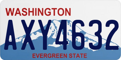 WA license plate AXY4632