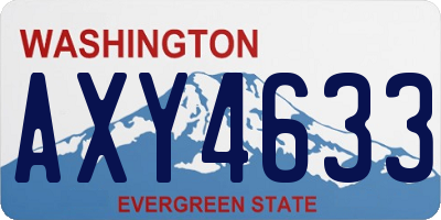 WA license plate AXY4633