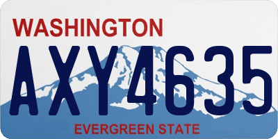 WA license plate AXY4635