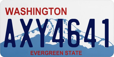 WA license plate AXY4641