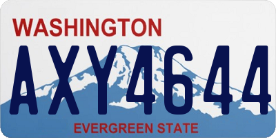 WA license plate AXY4644
