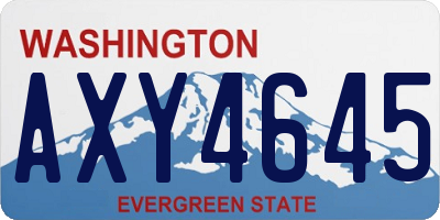 WA license plate AXY4645