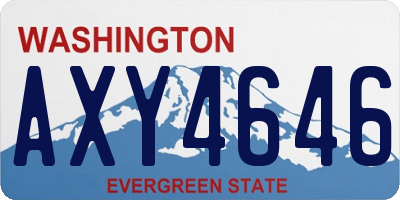 WA license plate AXY4646