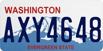 WA license plate AXY4648