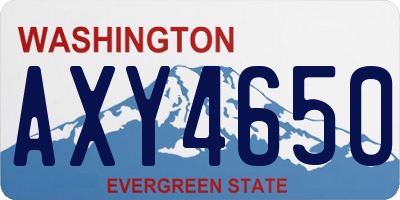 WA license plate AXY4650