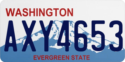 WA license plate AXY4653