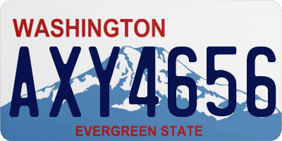 WA license plate AXY4656